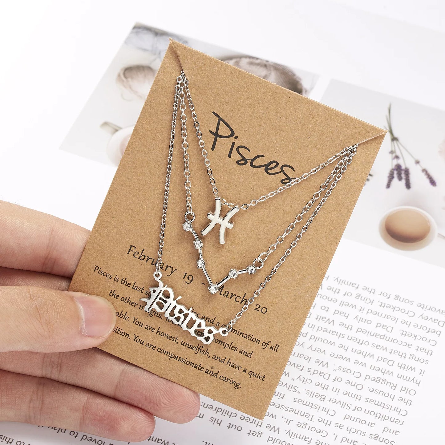 Juego de 3 Collares del Zodíaco